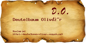 Deutelbaum Olivér névjegykártya